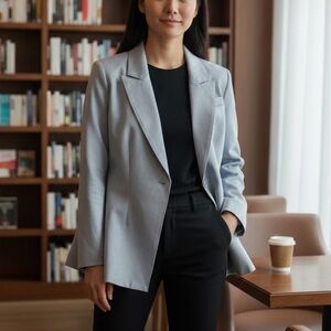 NWT Solitaire Lavender Ice Suede-Feel Jacket Blazer